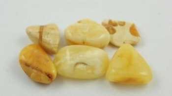 ZESTAW SZEĆIU BRYŁEK KOLEKCJONERSKIE BURSZTYN