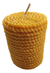 Miodowa Dekoracyjna Świeca 3D z Wosku Pszczelego "Lasso" 100g