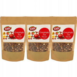 3x Czarna herbata turecka z granat jabłko 140 g naturalna OWOCE SUSZONE
