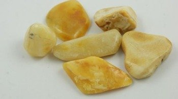 ZESTAW SZECIU BRYŁEK KOLEKCJONERSKIE BURSZTYN