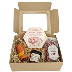 Zestaw Prezentowy nr 2 Różana Słodycz Turkish Delight Herbata Różana Świeca