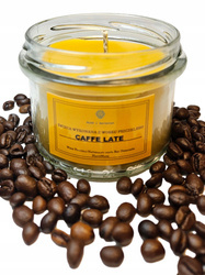 Świeca zapachowa aromatyzowana w Słoiku wosk pszczeli "CAFFE LATTE'' 220 ml
