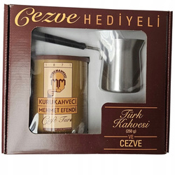 Zestaw do parzenia Kawy po turecku Tygielek Kawa mielona Mehmet Efendi 250g