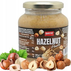 Zdrowa i pyszna Pasta Orzechowa Meray 320 g – 70% Orzechów Laskowych