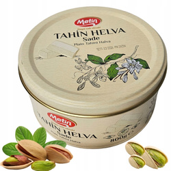 METIN Oryginalna Turecka Chałwa WANILIOWA | 57% TAHINI 800g PUSZKA