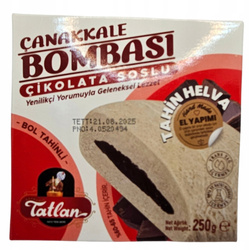 ORYGINALNA Turecka Chałwa Tatlan 250g - Sezamowa z Musem KAKAOWYM