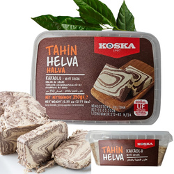 Oryginalna Turecka Chałwa SEZAMOWA Z tahini 57% KOSKA KAKAO helva 350g