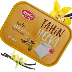 Oryginalna Turecka Chałwa Waniliowa Vanilla i tahini Metin helva 350g