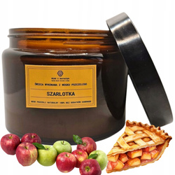 BIO Świeca ZAPACHOWA w słoju z wosku pszczelego o zapachu SZARLOTKI 500 ml