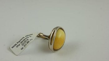 Pierścionek bursztyn bałtycki P02