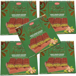 5x ORYGINALNA TURECKA DUBAJSKA CZEKOLADA MLECZNA Z KADAYIF I PISTACJAMI 95G