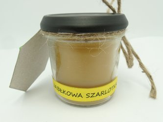 Świeca w słoiku z wosku pszczelego jabłkowa szarlotka 120 ml