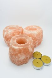 3x Świecznik z soli himalajskiej 30x tealight WP
