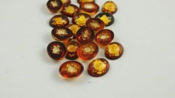 bursztyn bałtycki zestaw kwiaty półprodukty