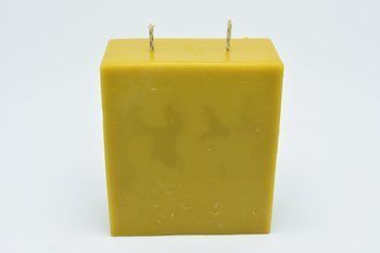 Świeca z wosku pszczelego kwadrat 2 knoty