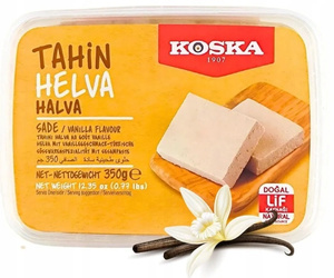 Oryginalna Turecka Chałwa SEZAMOWA Z tahini 57% KOSKA Wanilia helva 350g