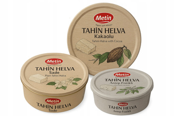 Zestaw TRZECH CHAŁW W PUSZCE METIN PISTACJA KAKAO WANILIA CHAŁWA TURECKA