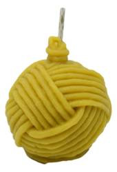 Świeca z wosku pszczelego kłębek wełny