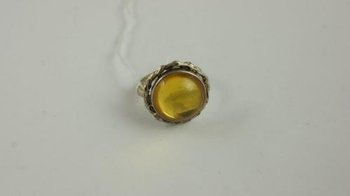 Pierścionek bursztyn bałtycki P09