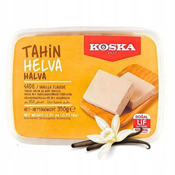 Oryginalna Turecka Chałwa SEZAMOWA Z tahini 57% KOSKA Wanilia helva 350g