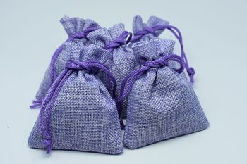 Worek jutowy fioletowy z suszoną lawendą 10/8 5szt