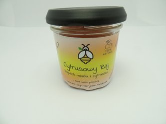 Świeca w słoiku z wosku pszczelego cytrusowy raj 120 ml