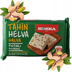 Oryginalna Turecka Chałwa z pistacjami i tahini KOSKA PISTACJA helva 200g