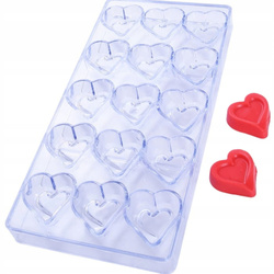Poliwęglanowa Forma do czekoladek SERDUSZKA stwórz własną BOMBONIERKĘ DIY