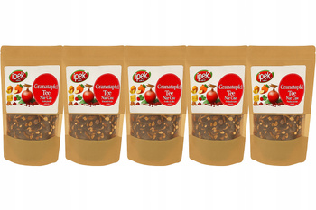 5x Czarna herbata turecka z granat jabłko 140 g naturalna OWOCE SUSZONE