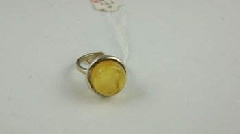 Pierścionek bursztyn bałtycki P40