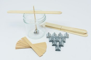 Knot drewniany 100szt + stopki + stabilizatory 8cm