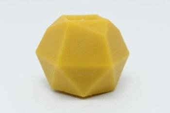 Świeca z wosku pszczelego geometryczny kryształ