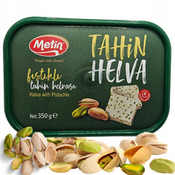 Oryginalna Turecka Chałwa z pistacjami i tahini Metin helva 350g