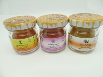 Zestaw 3 świec w słoiku z wosku zapachowe 40 ml