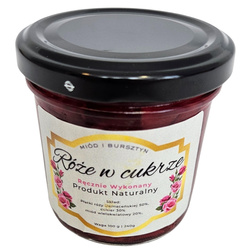 Prawdziwe Naturalne "Róże w Cukrze" w Miodzie Wielokwiatowym 0,22 kg