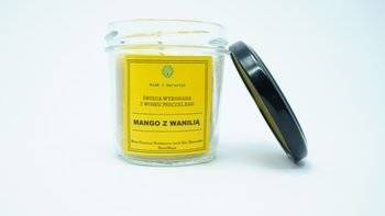 Świeca w słoiku z wosku pszczelego soczyste mango z wanilią 120 ml