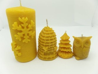 Zestaw ŚWIĄTENCZY czterech świec + worek pszczelarza prezent III