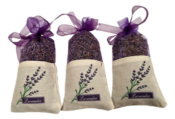 Zestaw Zapachowy 3 x woreczek z suszoną lawendą Pachnąca zawieszka Lawenda