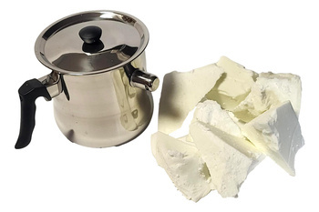 Garnek do topienia wosku 2L + wosk sojowy 1kg