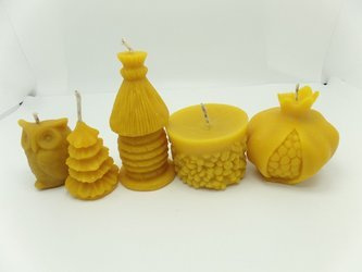 Zestaw ŚWIĄTENCZY pięciu świec + worek pszczelarza prezent II