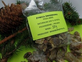 Żywica świerkowa naturalna zbierana ręcznie 100 g