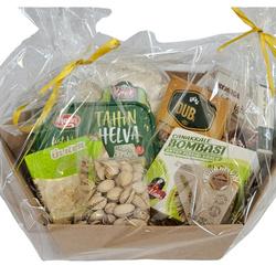 DUŻY Zestaw Prezentowy Box PISTACJOWA FANTAZJA słodycze tureckie chałwa