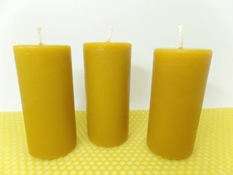 Naturalna świeca z wosku pszczelego słupek 5 szt.