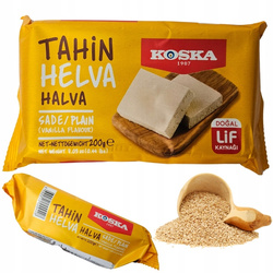 Oryginalna Turecka Chałwa SEZAMOWA Z tahini KOSKA VANILLA helva 200g
