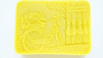 Wosk pszczeli w kształcie kostki ozdobnej grafika 1 szt.