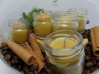 Ekologiczna świeca 3 szt. w słoiku z wosku pszczelego