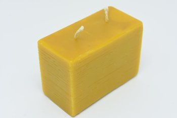 Świeca z wosku pszczelego kwadrat 2 knoty