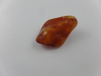 STARA BRYŁKA Z LAT 40. POMARAŃCZOWO-BIAŁA ANTYK