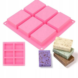 Silikonowa Forma do Dubajskich Czekoladek 6 kostek DIY 21,1x23,3x2,2 cm