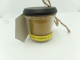 Świeca w słoiku z wosku pszczelego miodowy piernik z wanilią 120 ml